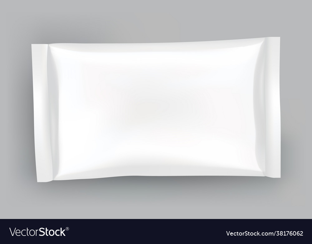 Packaging mockup or pouch template realistic