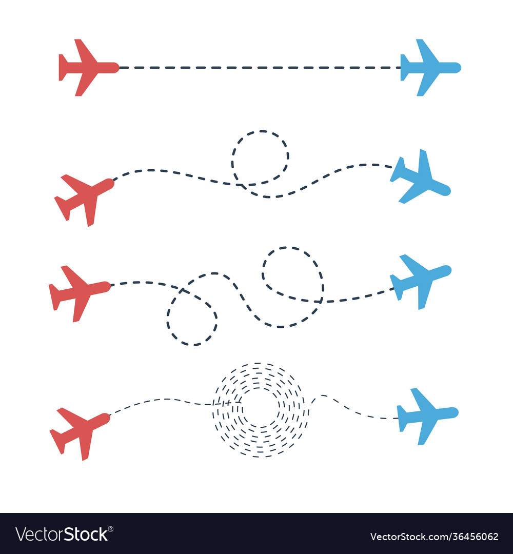 Plane path from point to in different