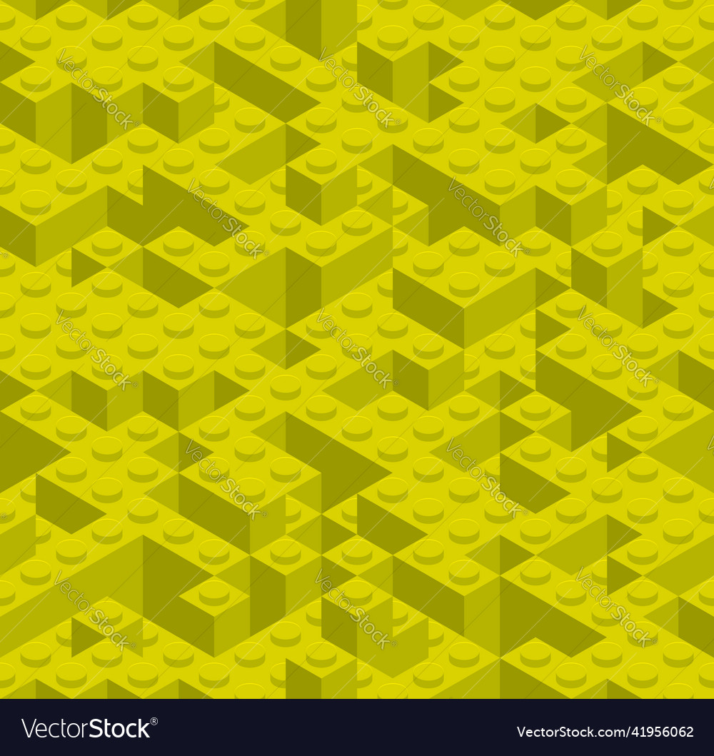 Plastic constructor game seamless pattern toy vector image Plastic constructor game seamless pattern toy