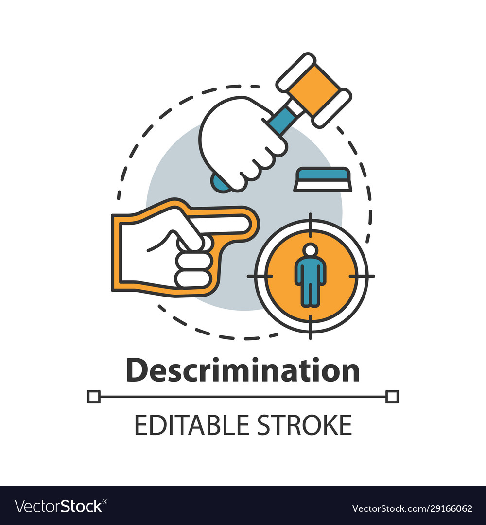 Prejudice discrimination concept icon zero Vector Image