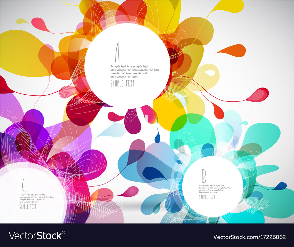 Random colorful bubbles with place for your text