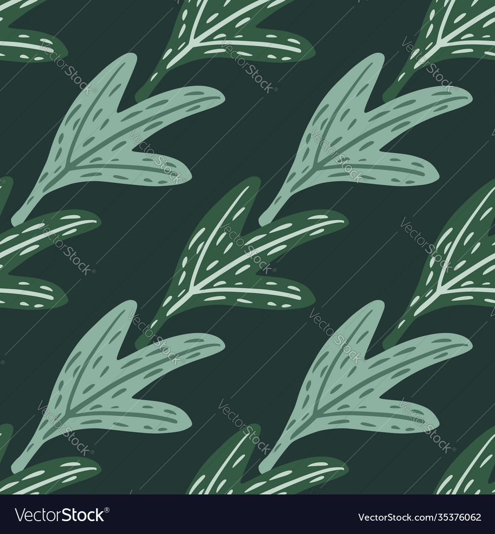 Seamless pattern with botanic leaf shapes vector image Seamless pattern with botanic leaf shapes