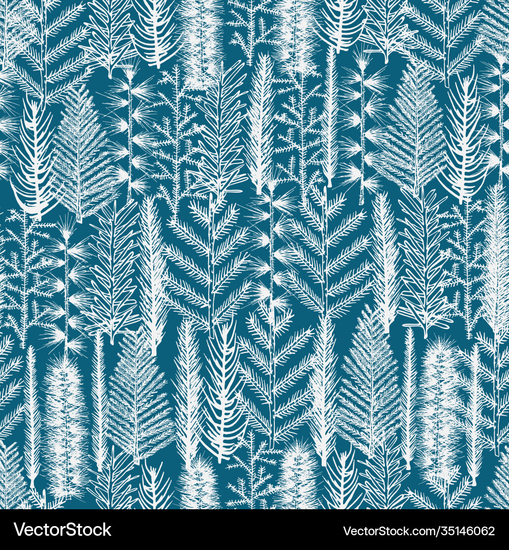 Seamless pattern with christmas tree Royalty Free Vector