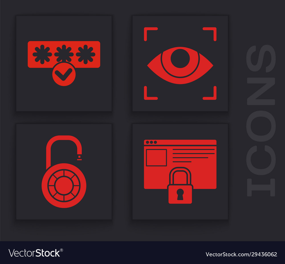 Set secure your site with https ssl password vector image Set secure your site with https ssl password