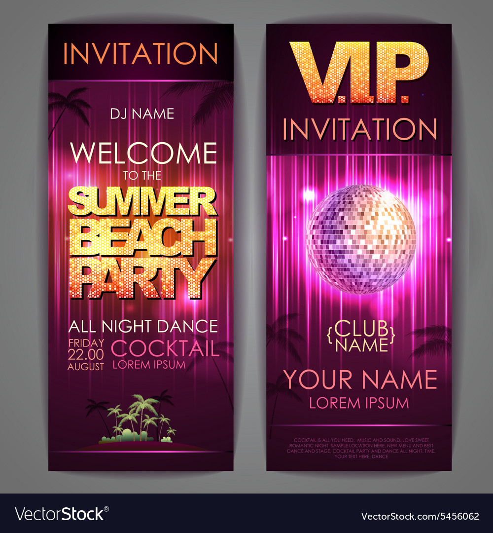 Summer beach party poster Royalty Free Vector Image