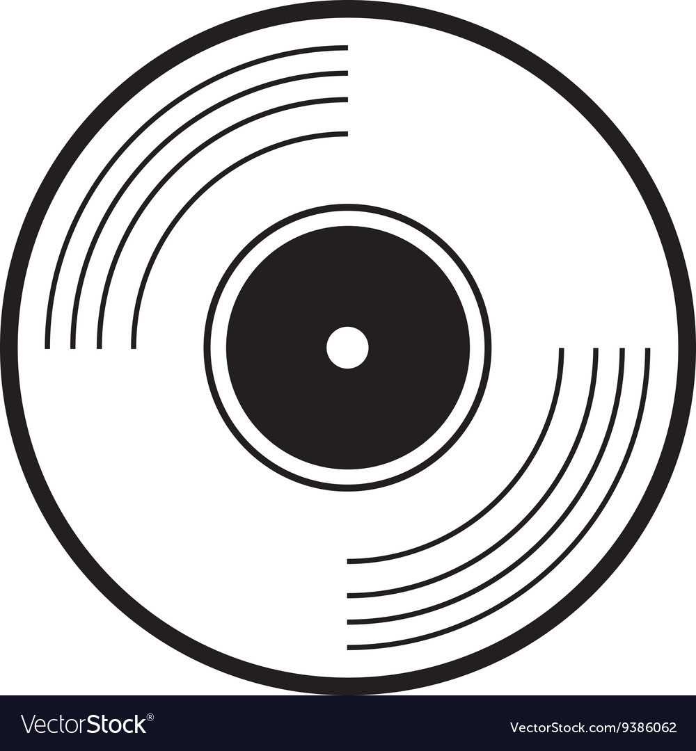 Vinyl design music and sound icon graphic Vector Image