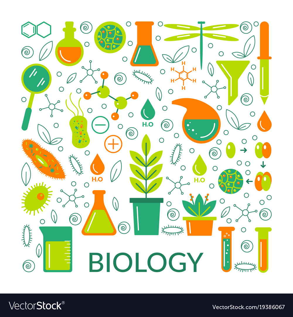 Biology Clip Art
 A set scientific biological icons Royalty Free Vector Image