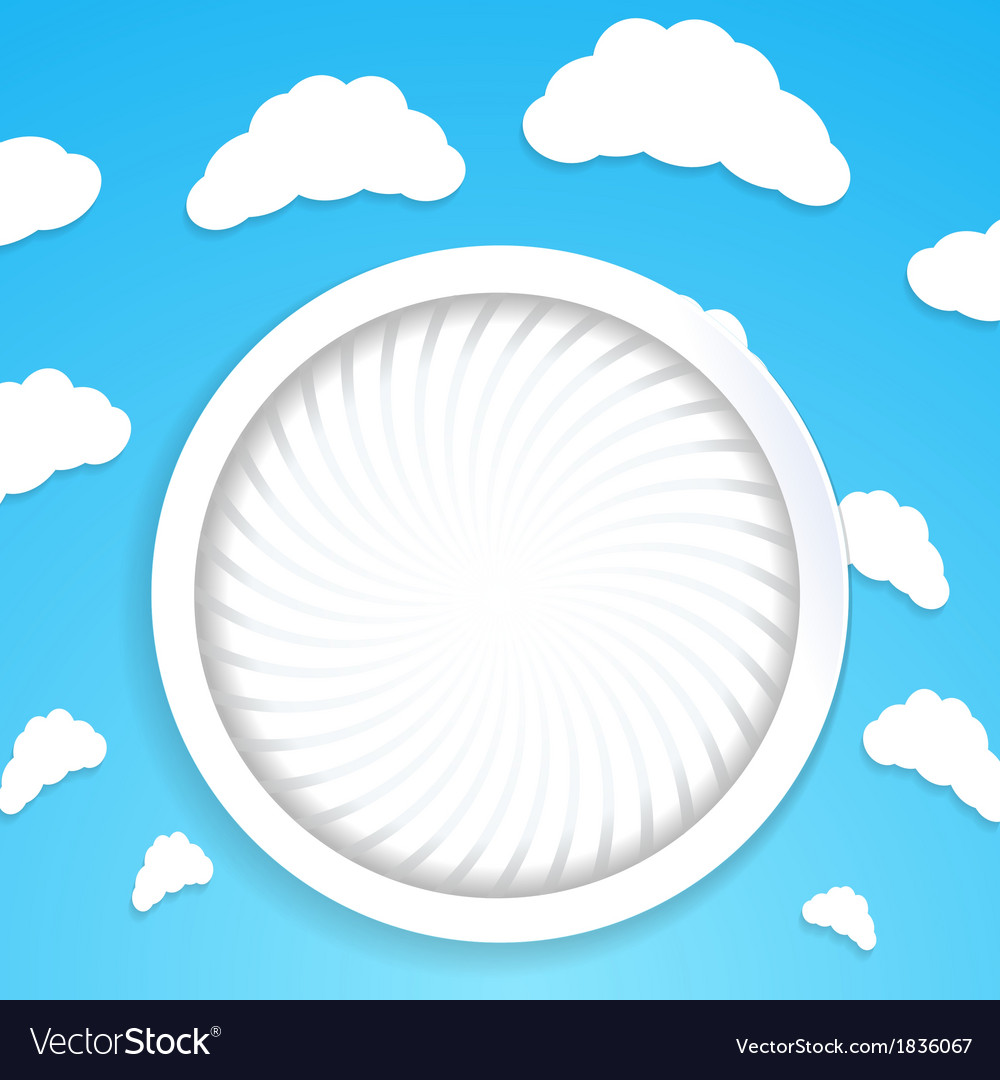 Abstract circular background with clouds