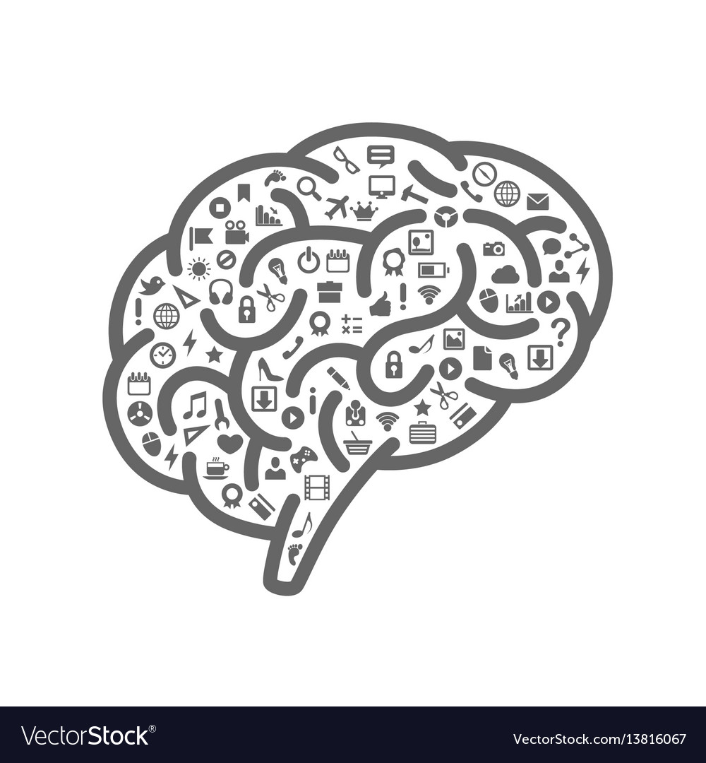 Brain Icon Set - Intelligence & Memory