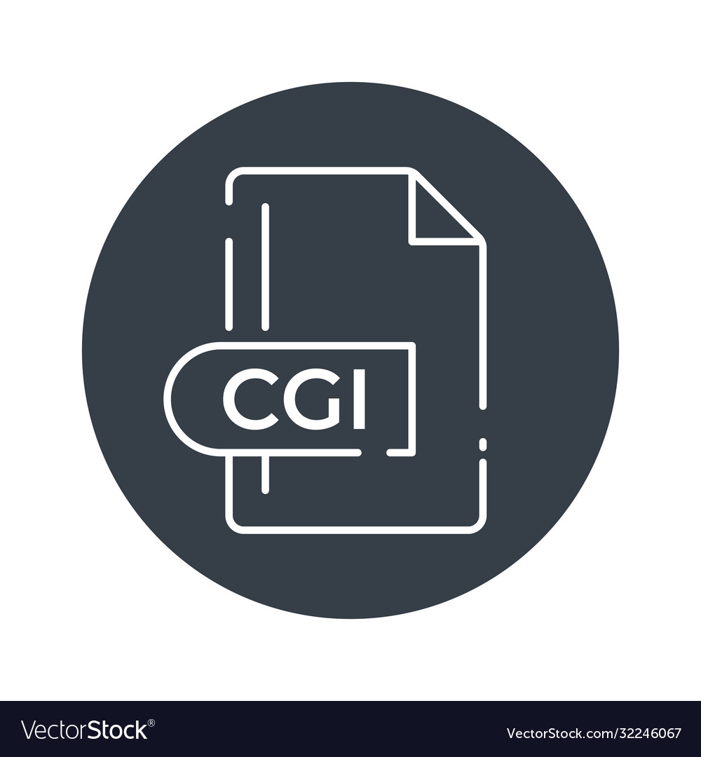 Cgi file format icon extension filled