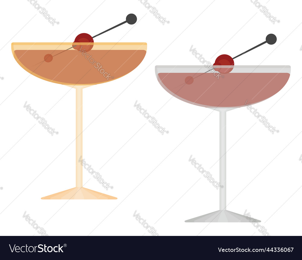 Cherry drink on a white background