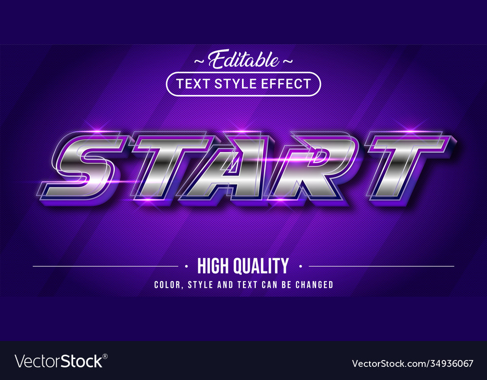 Editable text style effect - start