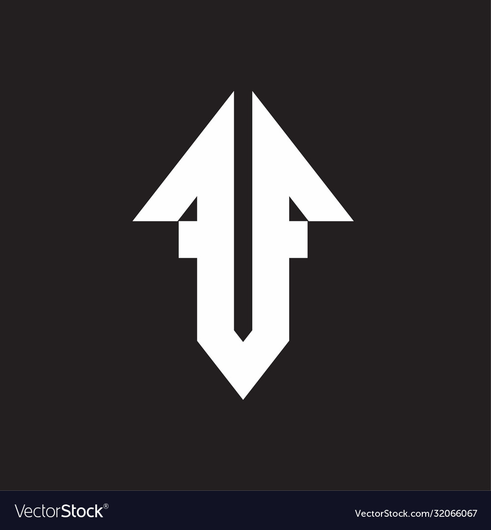 Ff logo monogram with sharp square design template Vector Image Ff logo monogram with sharp square design template