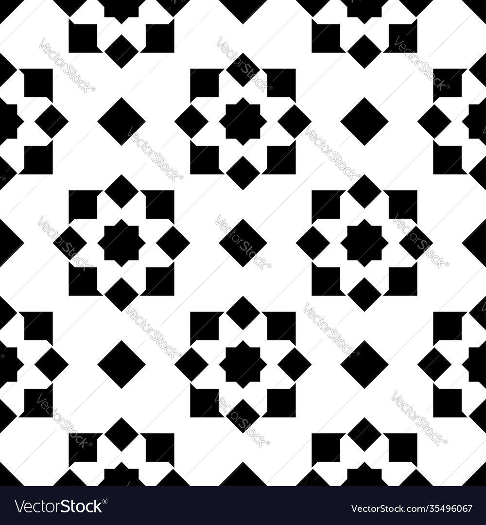 Geometric pattern with monochrome elements Vector Image Geometric pattern with monochrome elements