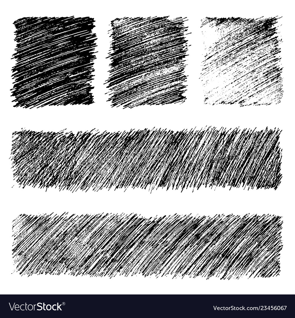 Grunge monochrome textures patterns set