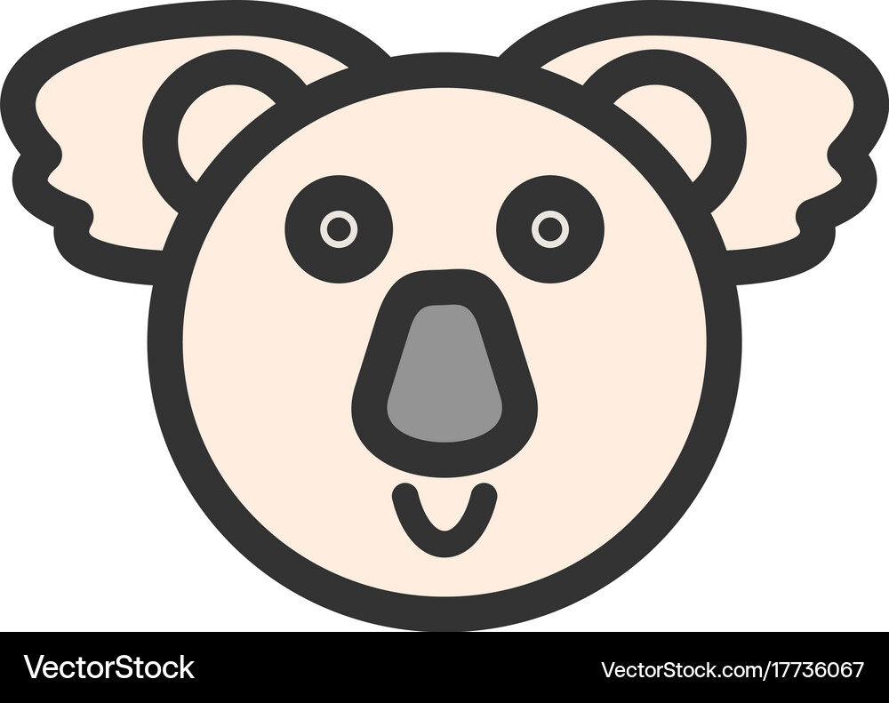 Koala bear face Royalty Free Vector Image - VectorStock