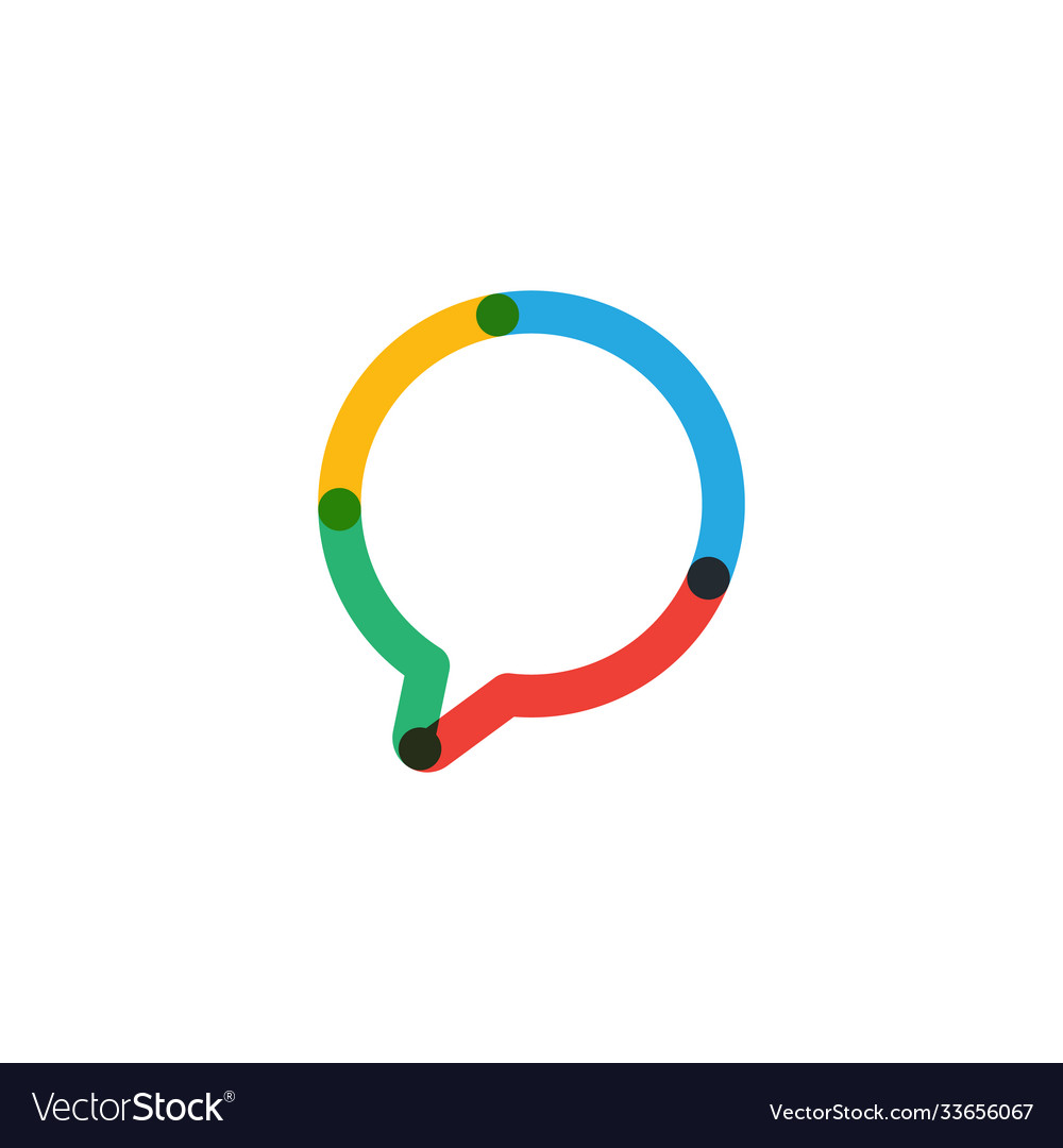 Modern and simple multicolor logo design Vector Image