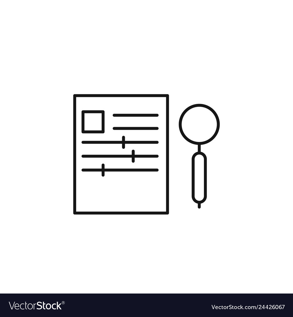 Option search icon marketing thin line vector image Option search icon marketing thin line