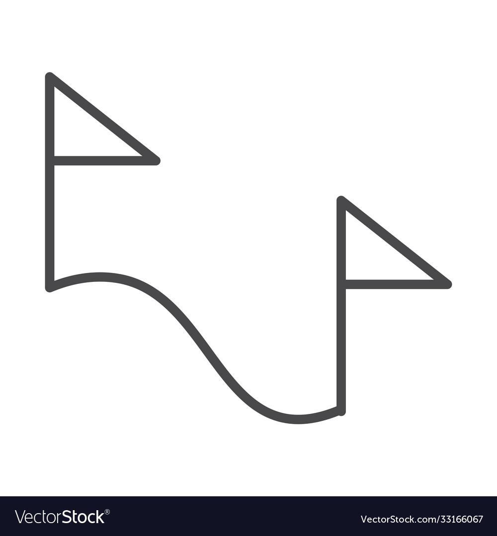 Path flags marker destination line icon design