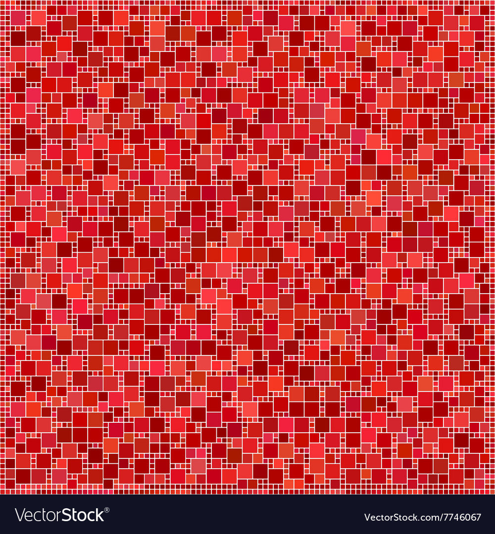 Red square mosaic pattern background