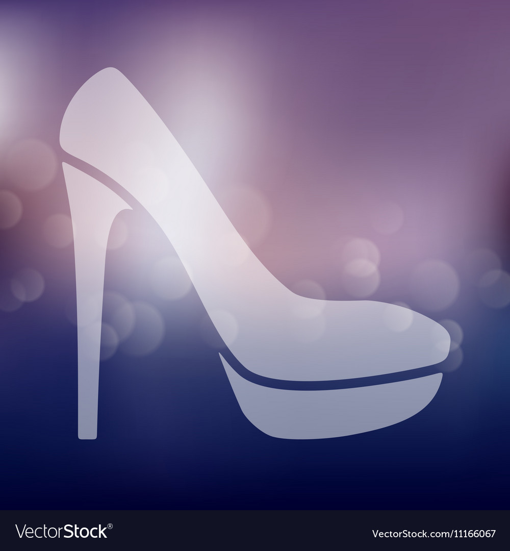 Shoe icon on blurred background