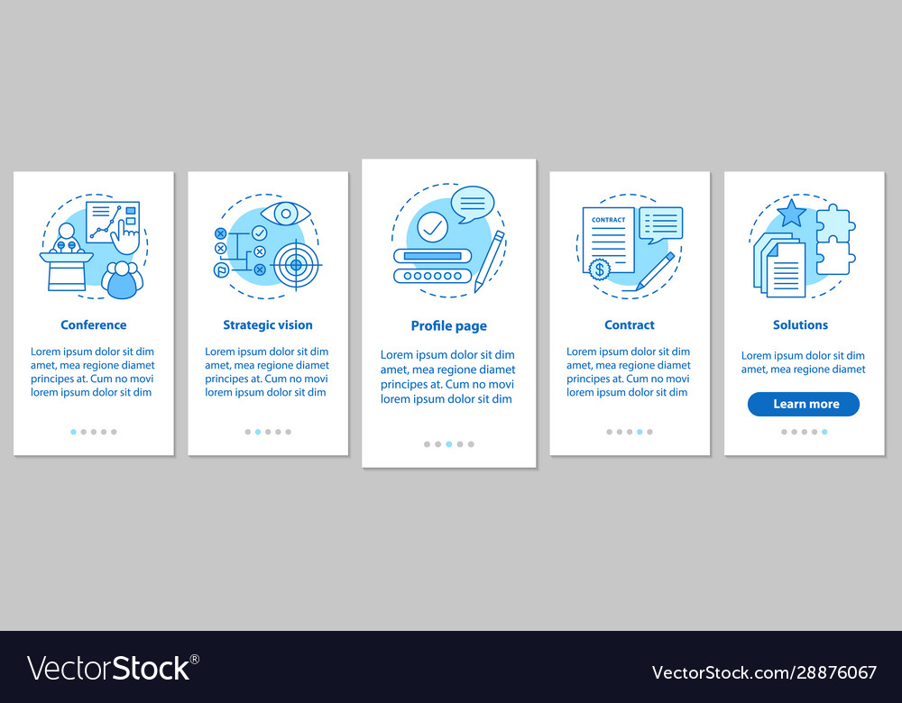 Solutions searching onboarding mobile app page Vector Image Solutions searching onboarding mobile app page