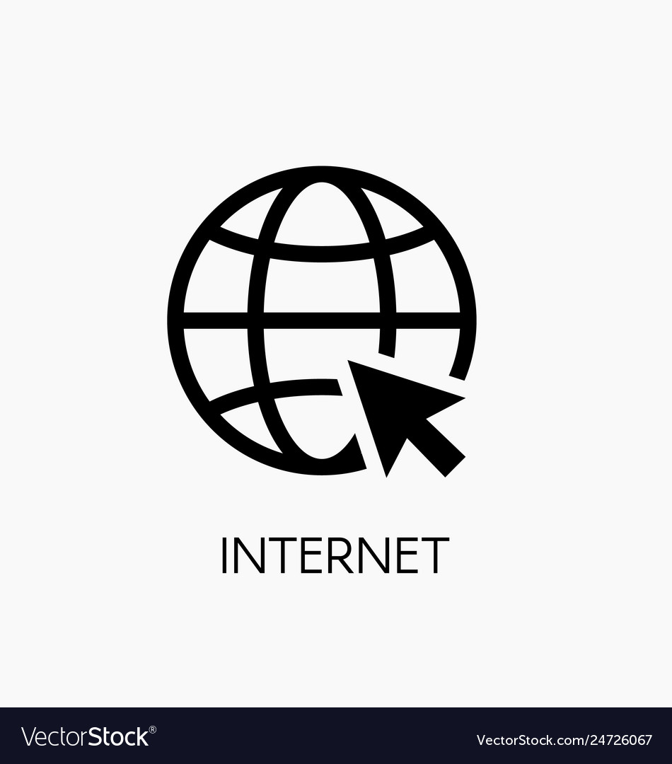 Website icon web browser internet symbol vector image Website icon web browser internet symbol
