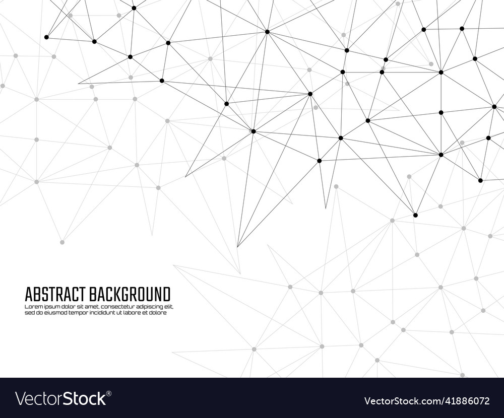 Abstract geometric background with connecting dots Vector Image Abstract geometric background with connecting dots
