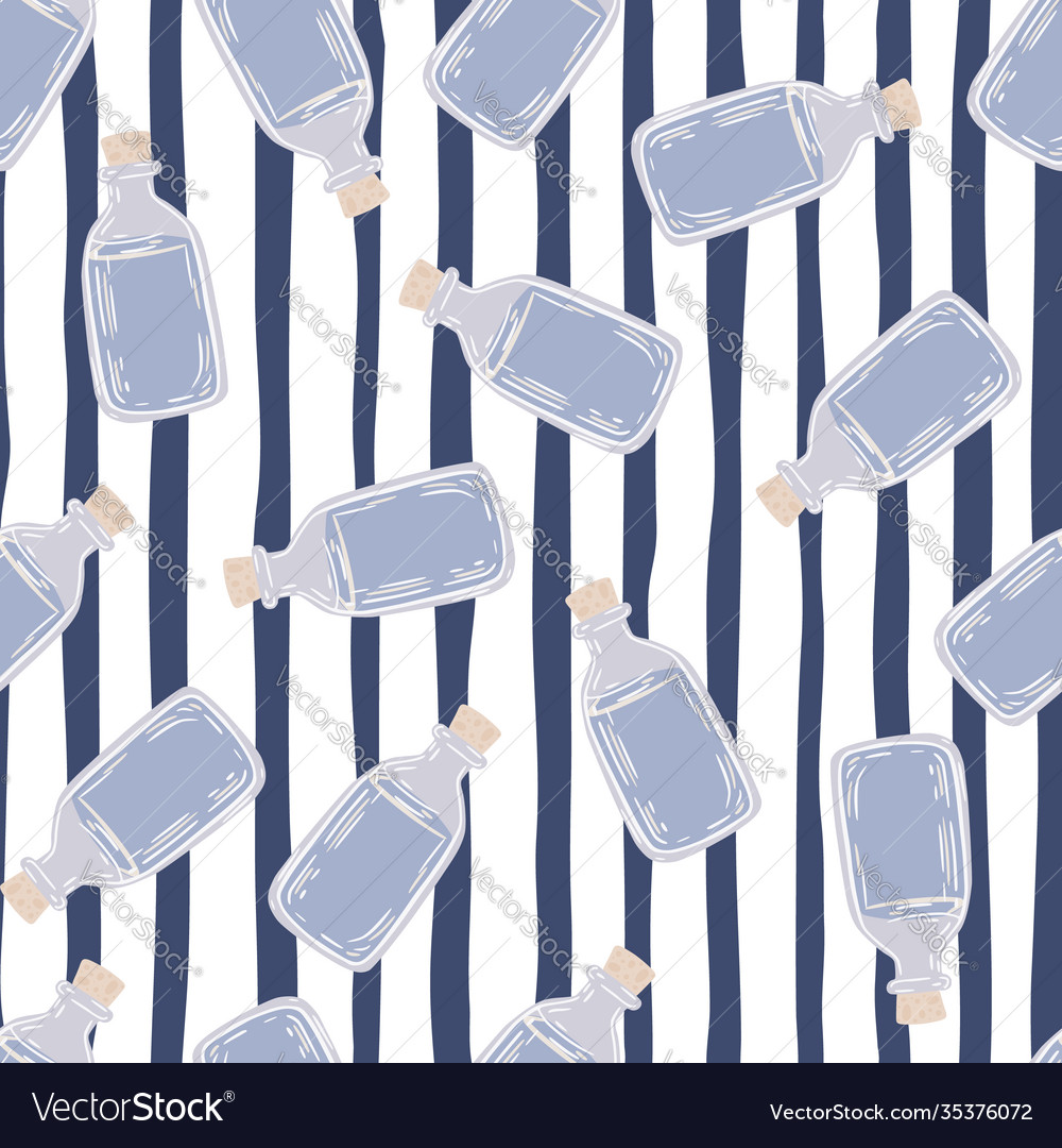Aromatherapy random seamless pattern with blue vector image Aromatherapy random seamless pattern with blue