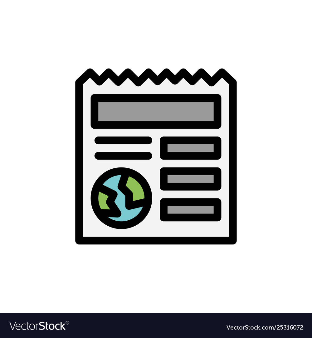 Basic document globe ui flat color icon Vector Image Basic document globe ui flat color icon