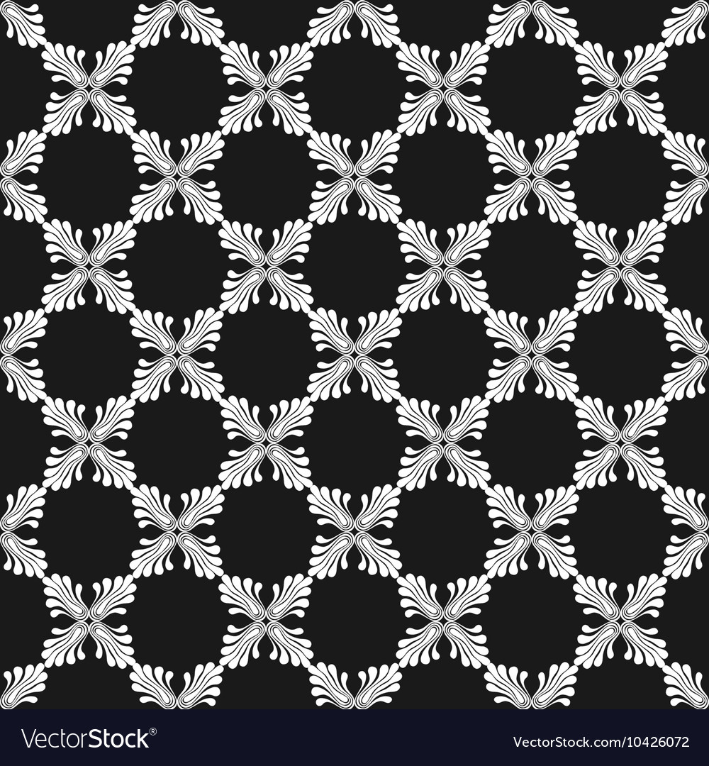 Black and white floral patterned background