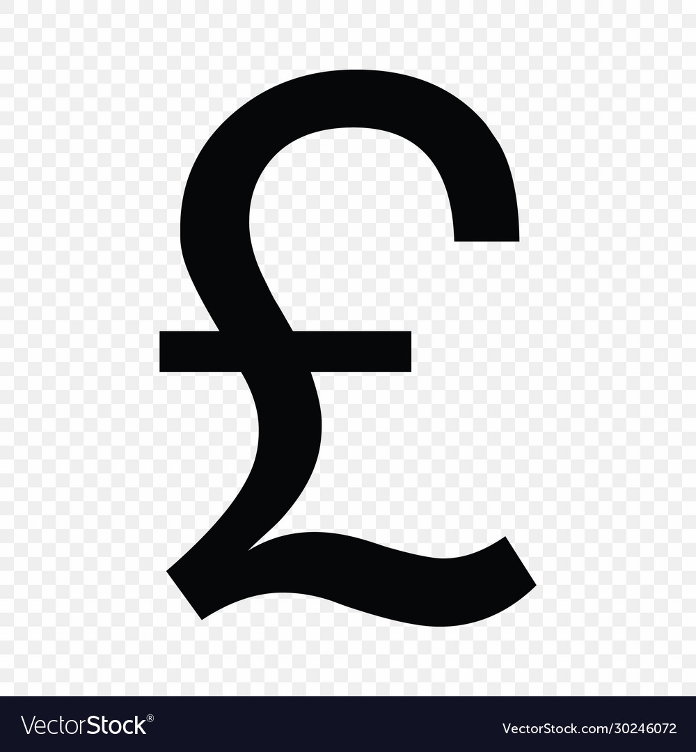 British Pound Sign Royalty Free Vector Image VectorStock
