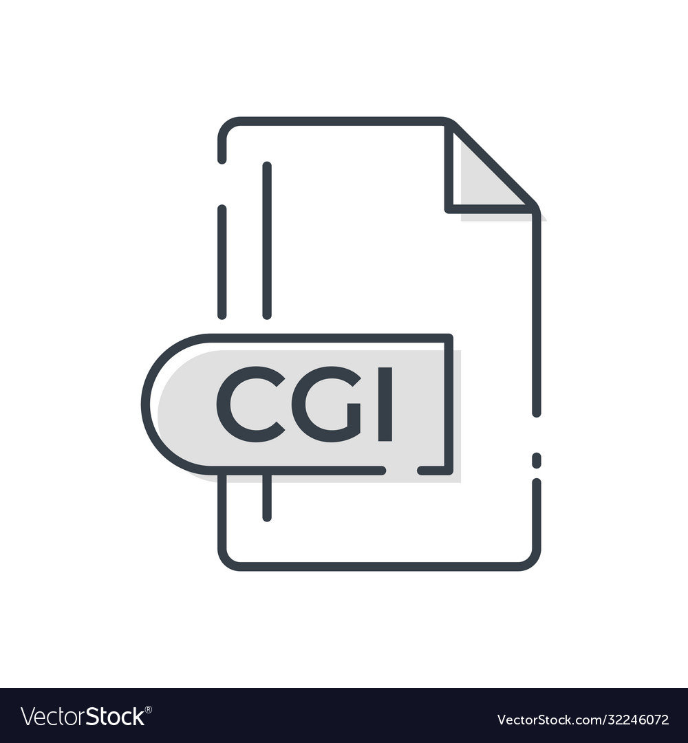 Cgi file format icon extension line