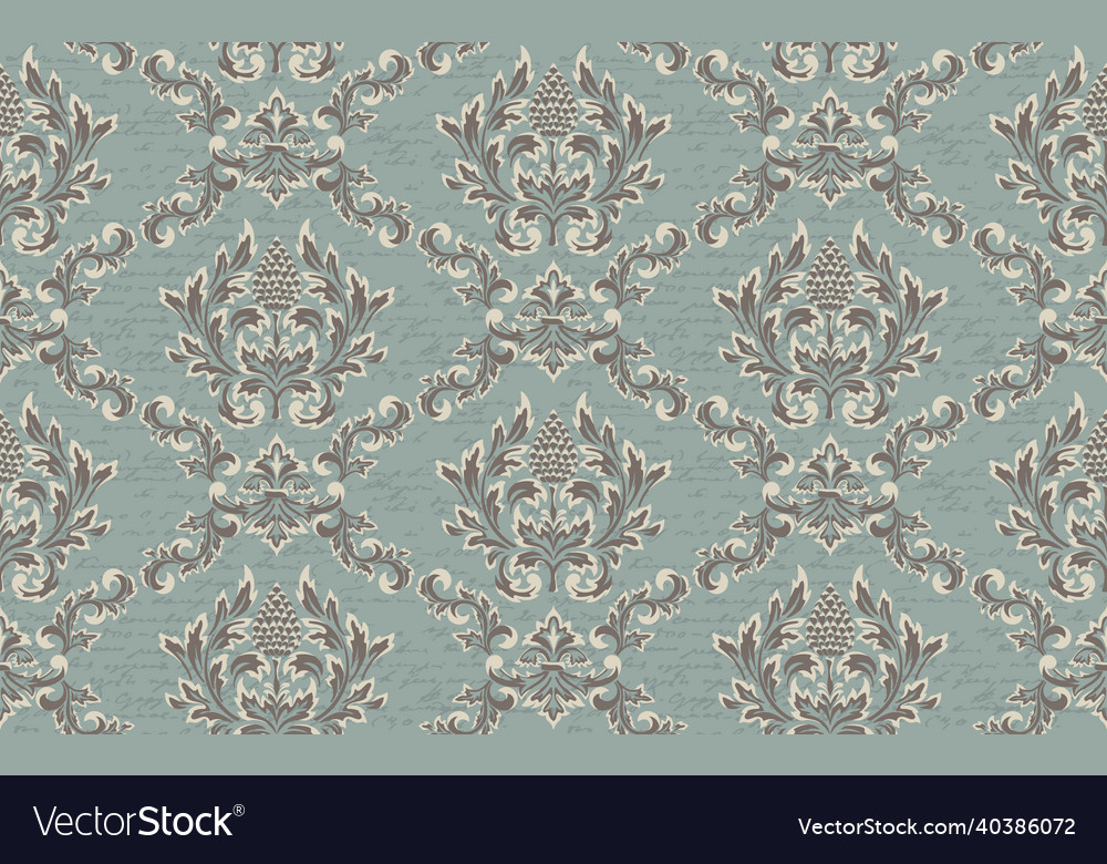 Damask seamless pattern element floral vector image Damask seamless pattern element floral