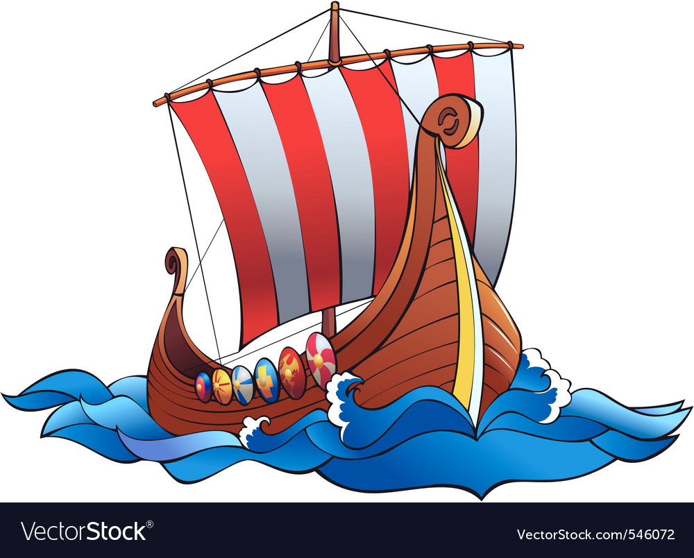 Drakkar vikings Royalty Free Vector Image - VectorStock