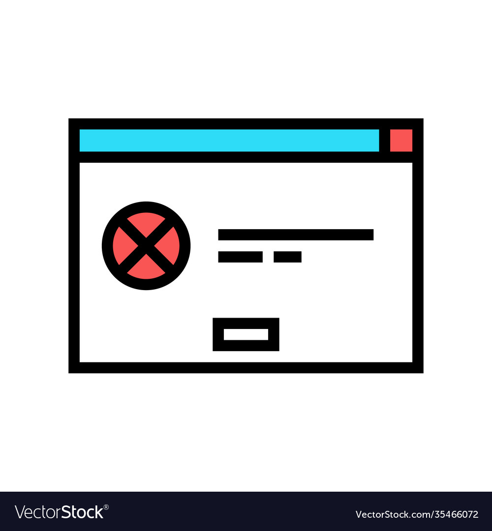 Error application window color icon