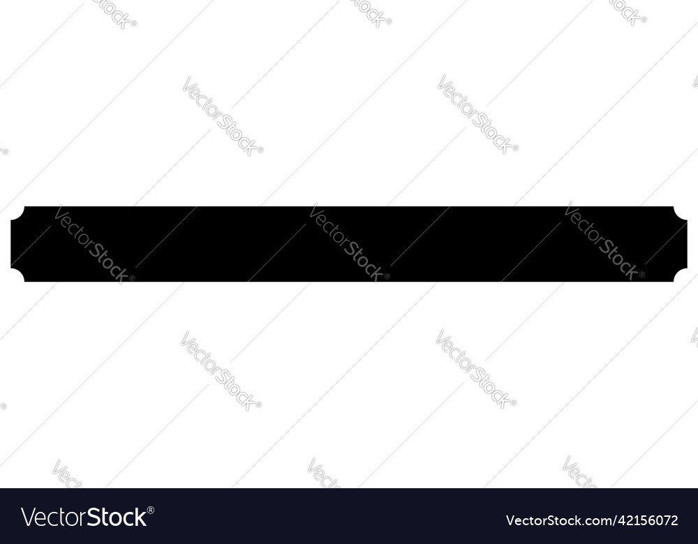 Flat banner button template shape with corner