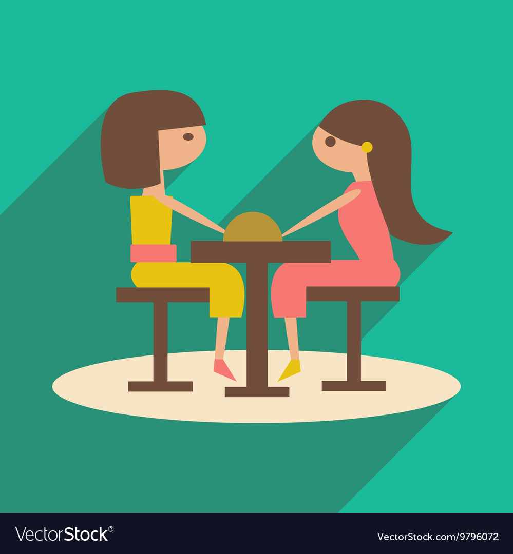 Flat with shadow icon and mobile application