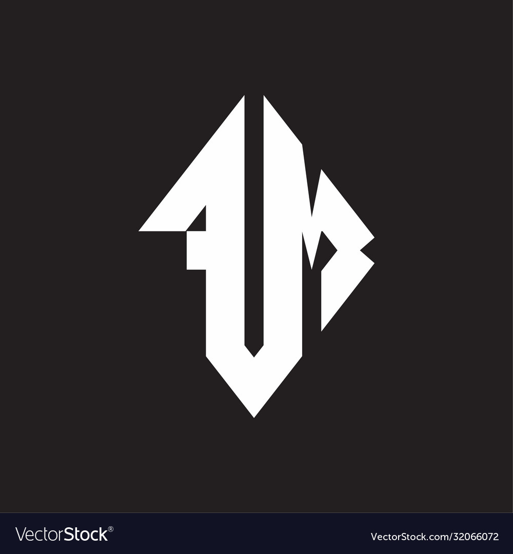 Fm logo monogram with sharp square design template