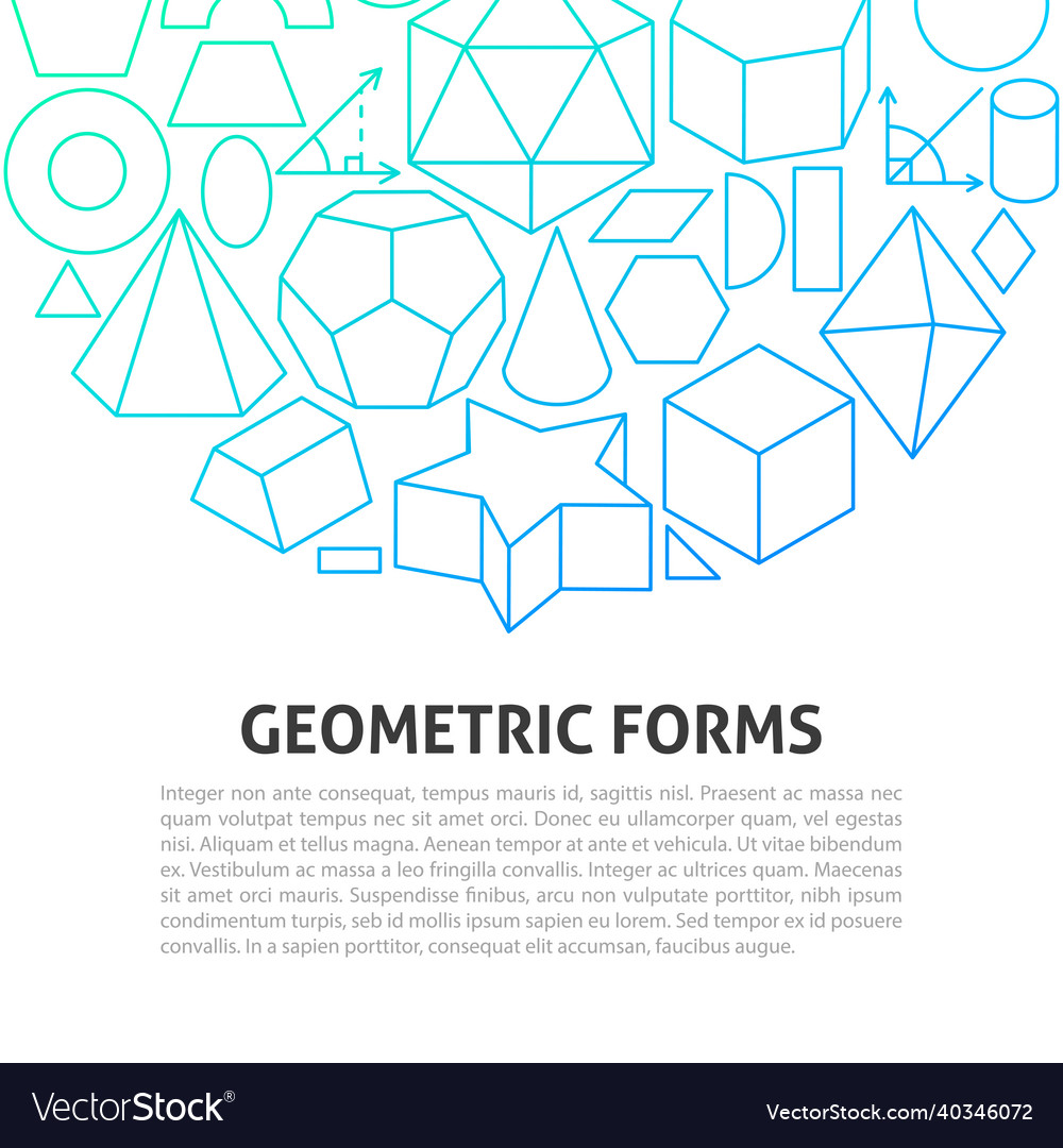 Geometric forms line concept vector image Geometric forms line concept