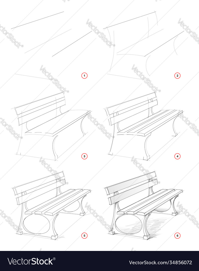 How to draw step sketch imaginary Vector Image How to draw step sketch imaginary
