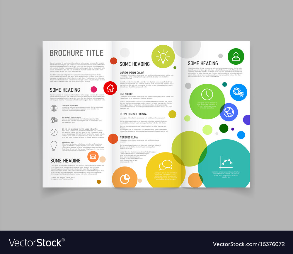 modern three fold brochure design template vector image