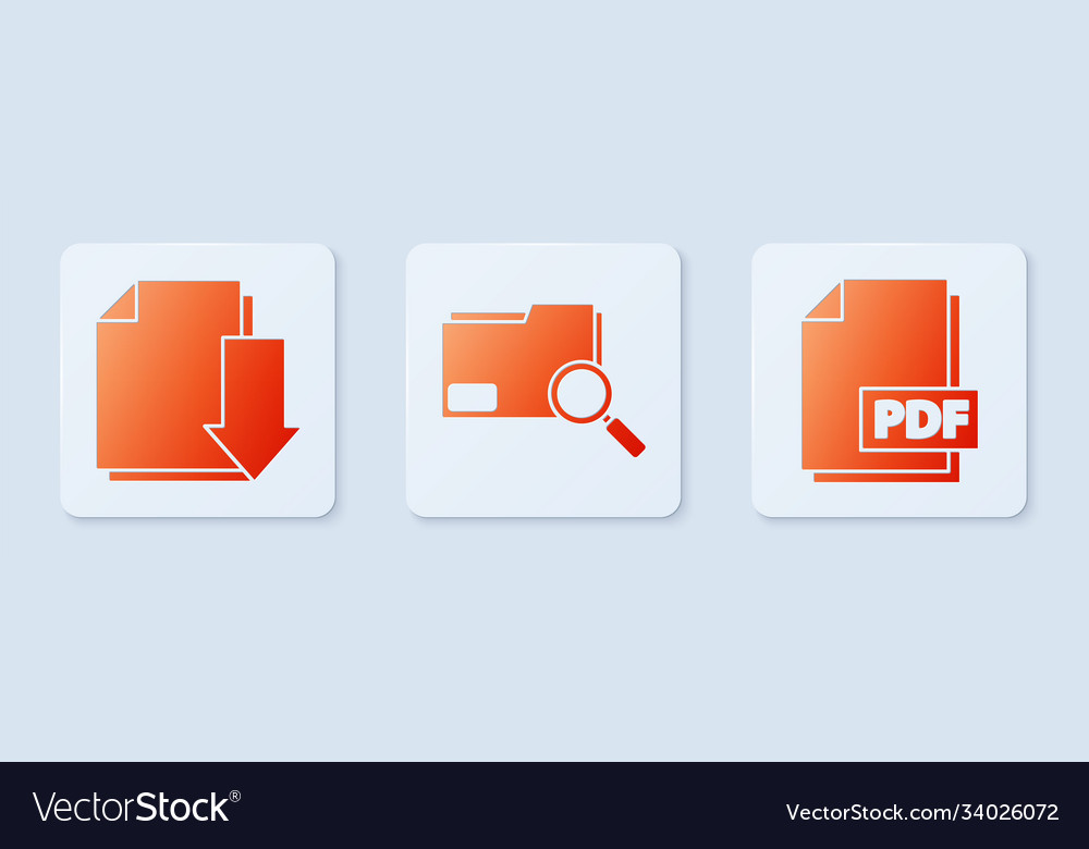 Set search concept with folder document vector image Set search concept with folder document
