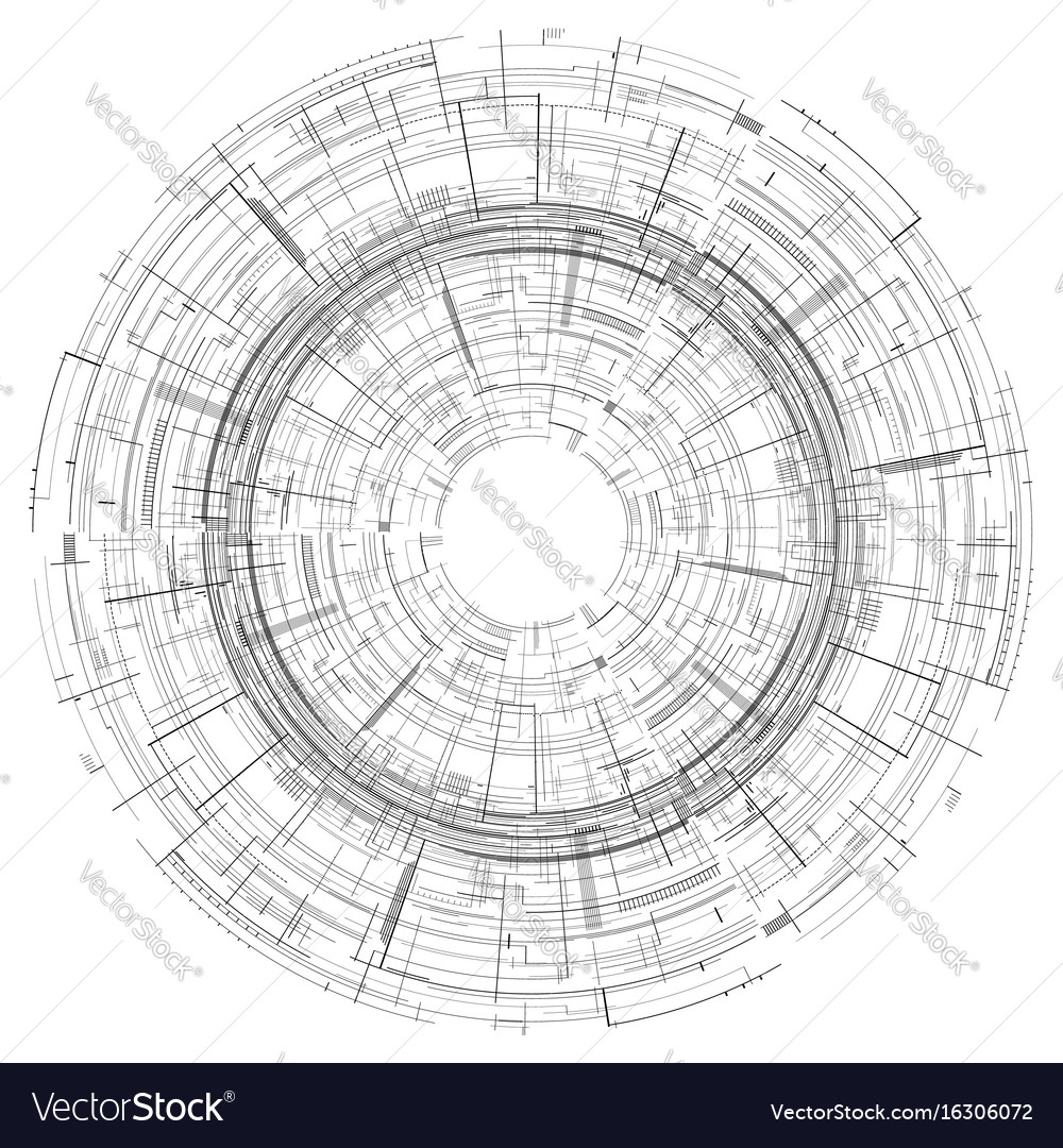 Technical Blueprint Microchip Background