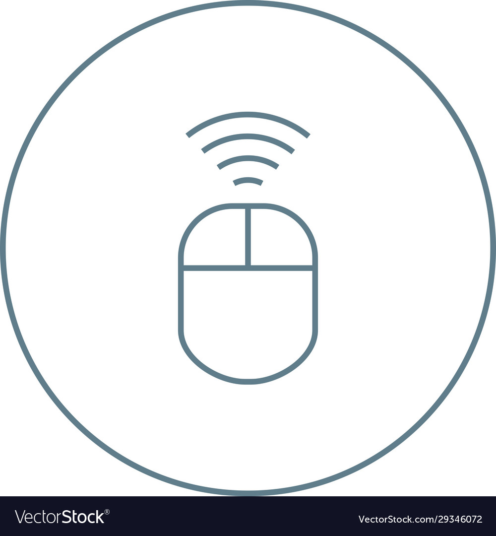 Unique wireless input device line icon