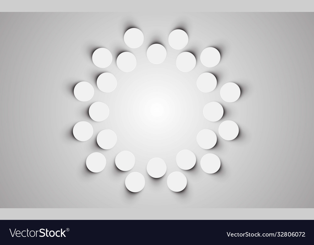 White round plate on background