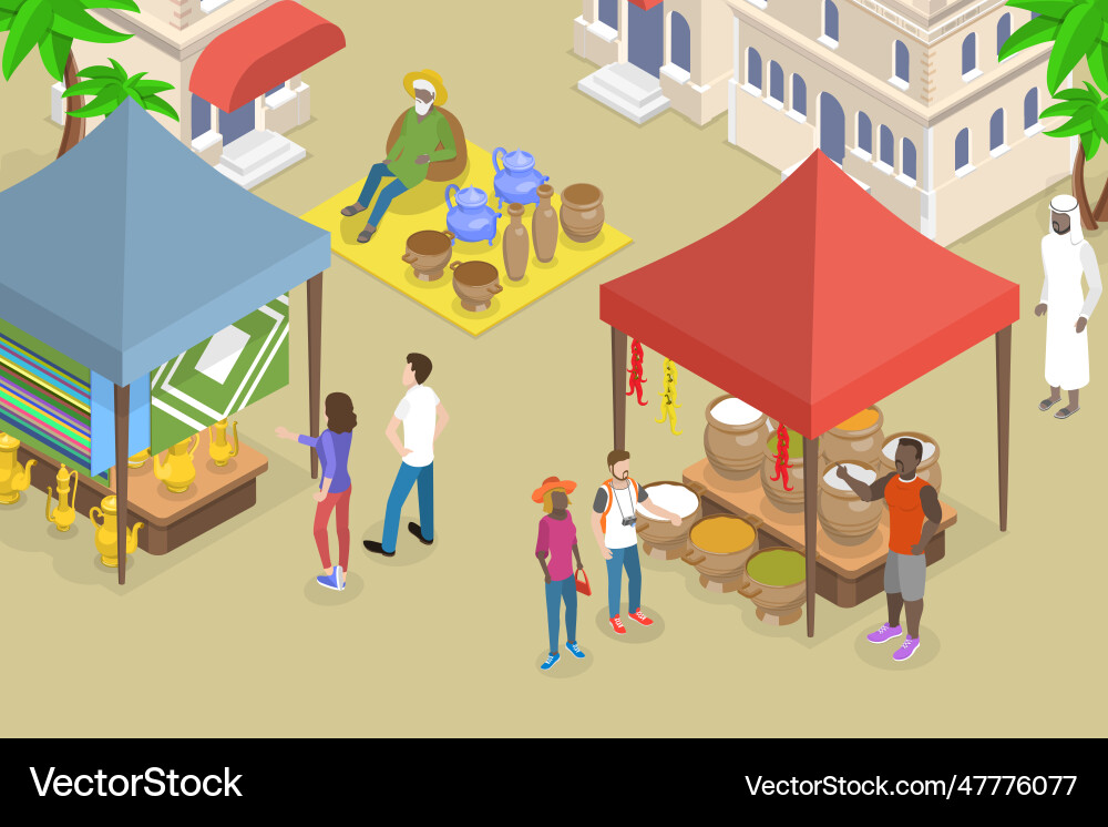 3d isometric flat conceptual Royalty Free Vector Image