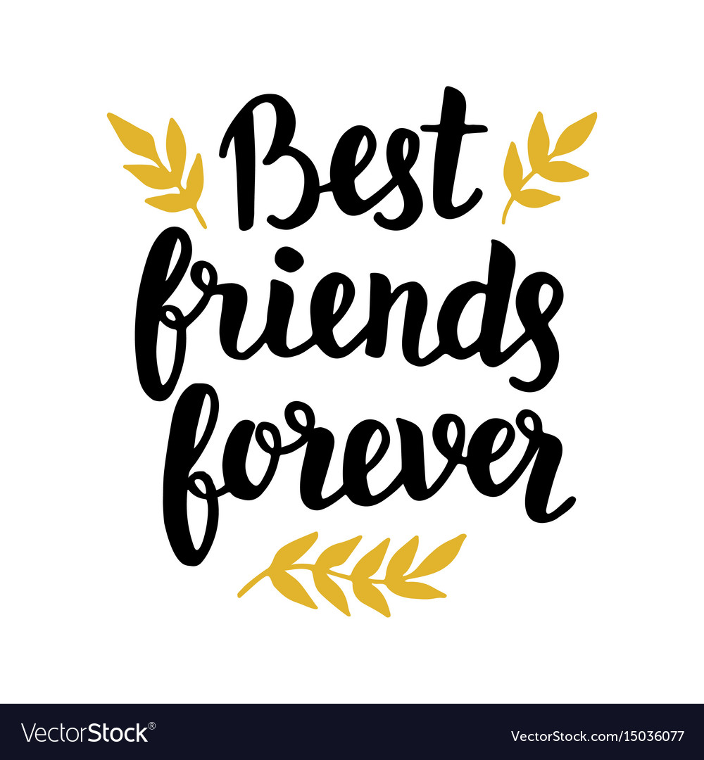 Best friends forever Royalty Free Vector Image