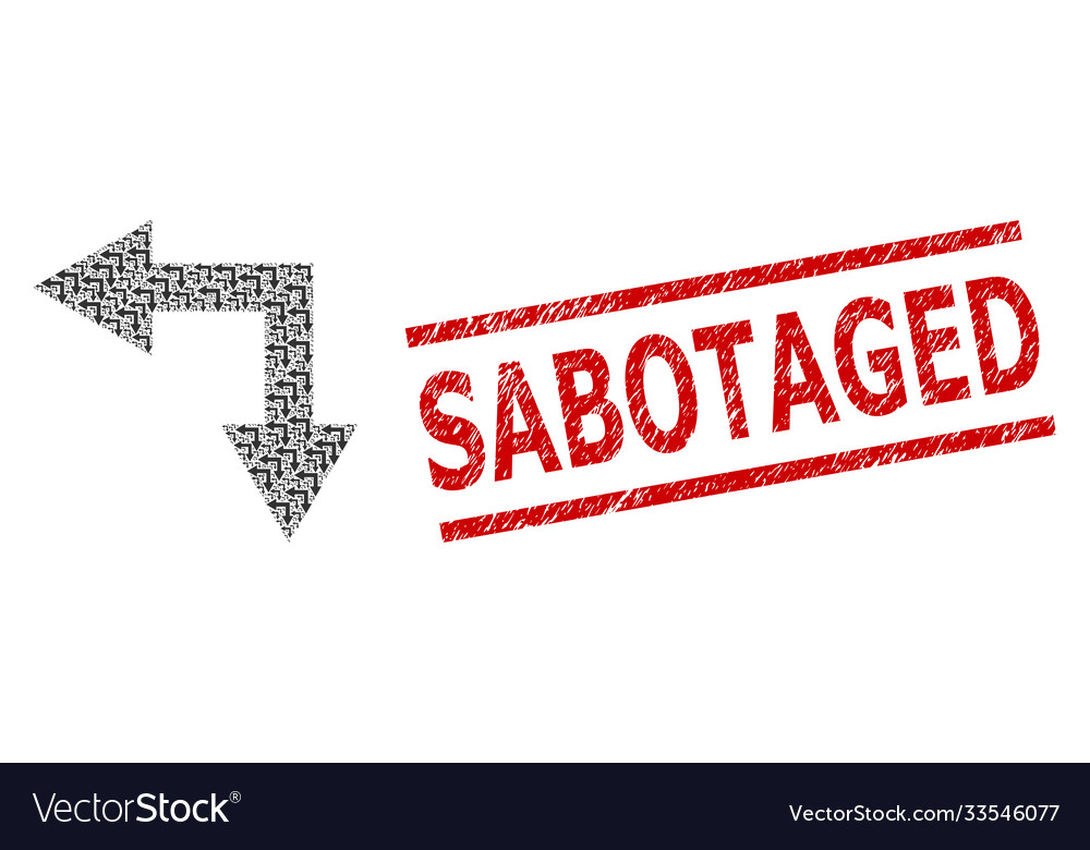 Bifurcation arrow left down recursive mosaic vector image Bifurcation arrow left down recursive mosaic