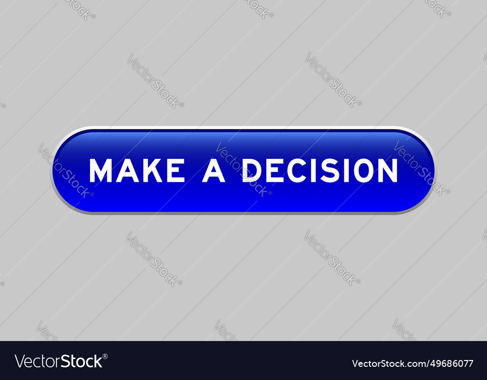Blue color capsule shape button with word make vector image Blue color capsule shape button with word make